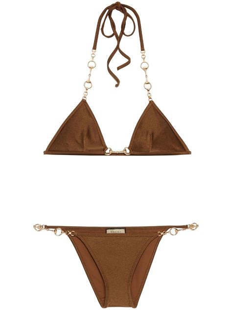 gucci brown swimsuit|women gucci bikini.